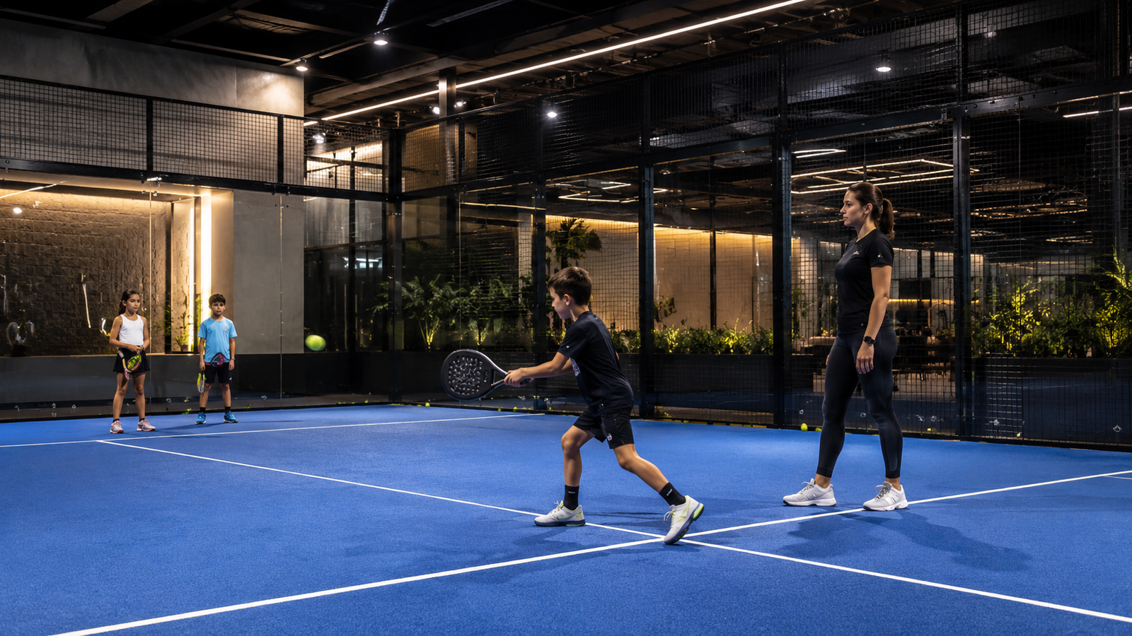 Clase de pádel infantil en SUMMIT Wellness Club